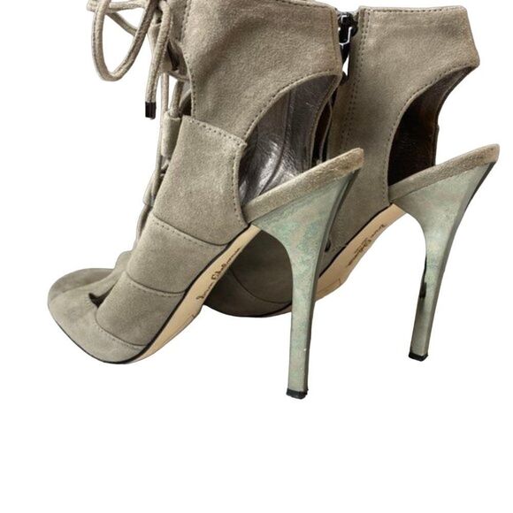 Sam Edelman Tan Suede Leather Lace Heels- size 9 - Picture 4 of 5